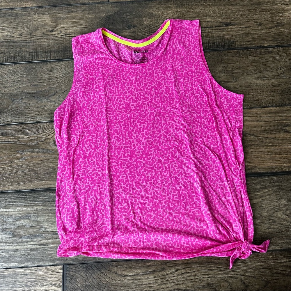 Nike DriFit pink leopard print tank top